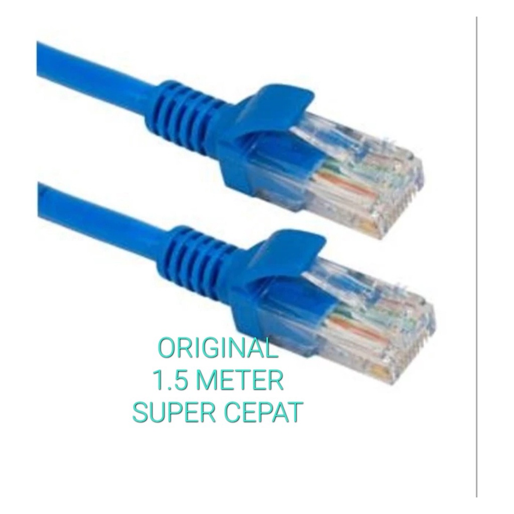 G644 KABEL LAN RJ45 1.5 METER CAT 6 UTP INTERNET LAPTOP WIFI JARINGAN KONEKTOR PLUG BOOT KOMPUTER SWITCH ROUTER MODEM COMPUTER INDIHOME FIRTSMEDIA ROUTER MODEM ASLI SUPER CEPAT ROUTER CPU  konektor wifi internet PLUG boot komputer jaringan computer switch