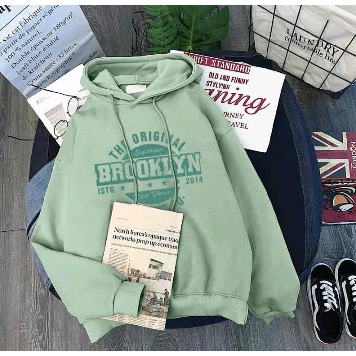 Brooklyn Hoodie Jumper Sweater Bisa Pria dan Wanita / Unisex / hoodie korea / sweater korea / jaket 