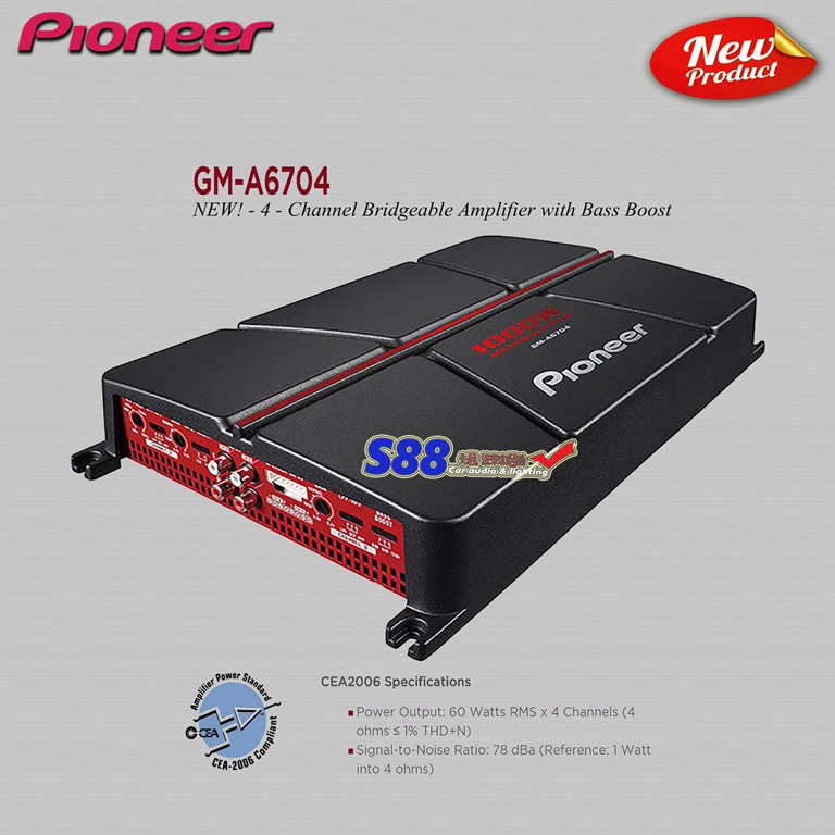 Pioneer GM-A6704 4-Channel Power Amplifier
