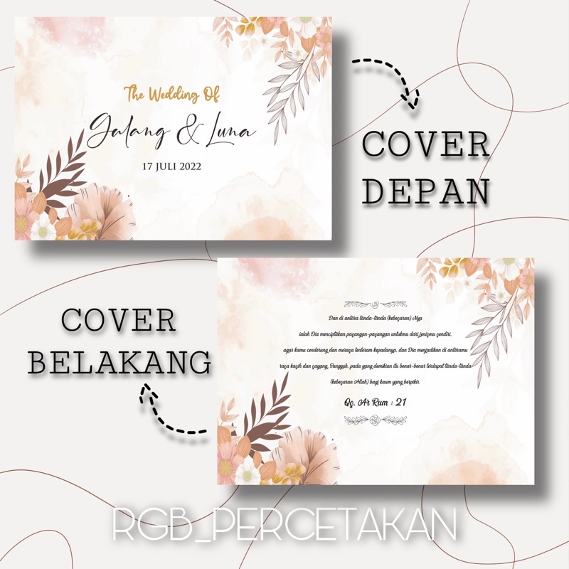 

Buku tamu pernikahan custom nama / Wedding guest book