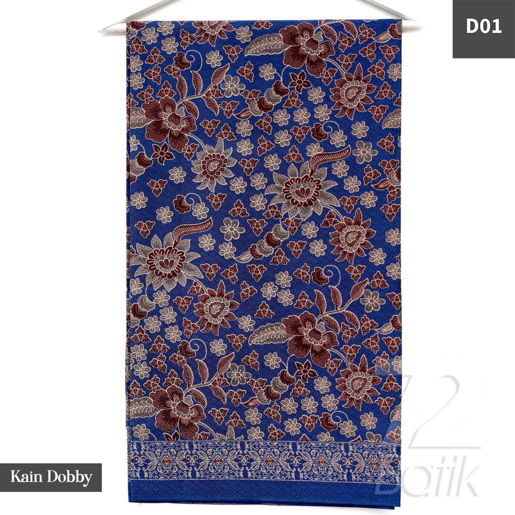 KAIN BATIK PREMIUM Dobby Motif Kembang Warna Biru Blue Dolbi Dobi Doby Viscos 728737 Cap 72 Jarik Jarit Samping Kebat Panjang Batik Dobby Modern Premium Bahan Seragam Batik Pernikahan Kantor Keluarga Murah Kamen Jadi Batik Bali Lembaran