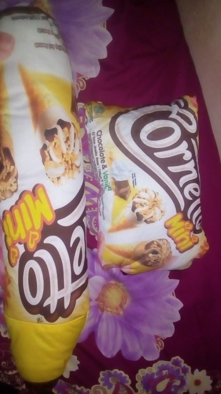 Set Snack Bantal Guling Pensil Bahan Polimicro Motif Pocky