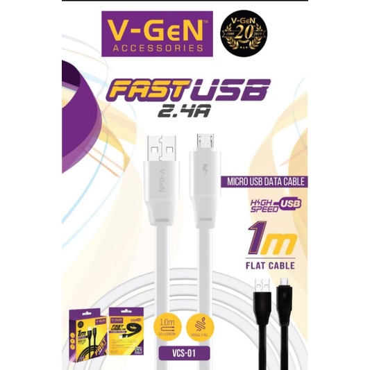 KABEL DATA V-GEN vcx-01 fast charging micro usb