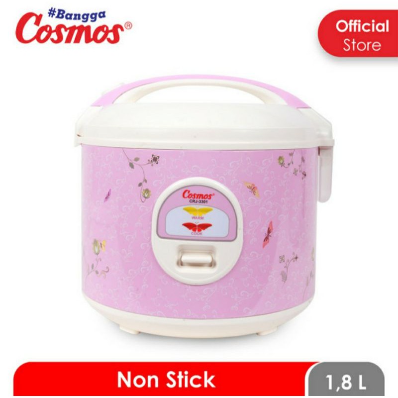 Rice Cooker Cosmos CRJ 3301 1,8 Liter 3 in 1 Magic Com Cosmos 3301 Penanak Nasi Cosmos CRJ-3301