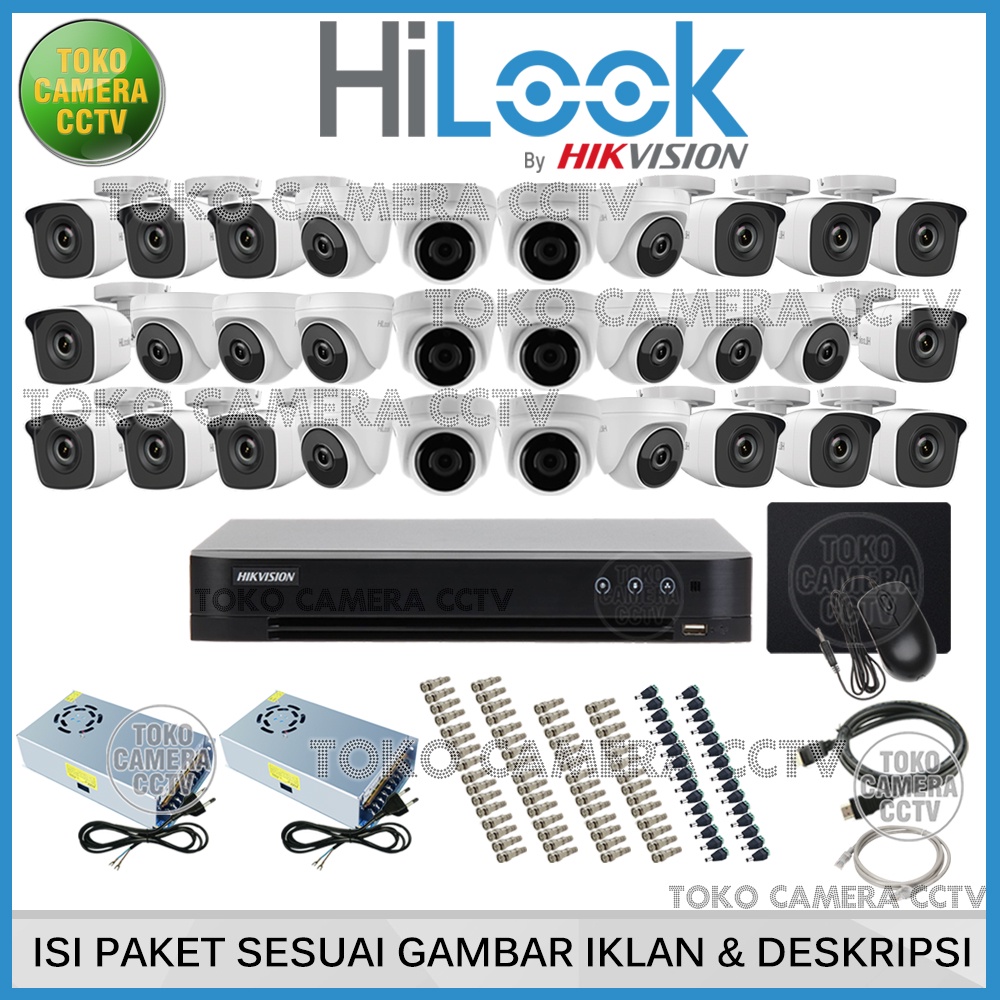 PAKET CCTV HILOOK 5MP 32 CHANNEL 30 KAMERA