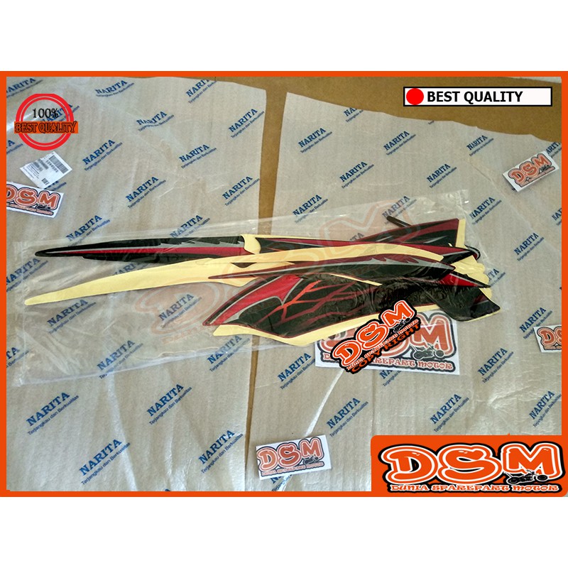 STRIPING YAMAHA VIXION merah api / sticker yamaha vixion old merah api