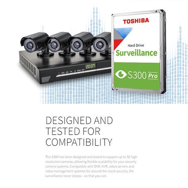Hardisk CCTV TOS-IHDD - 3.5 S300 24x7 4TB 5400RPM 128MB SATA TOSHIBA
