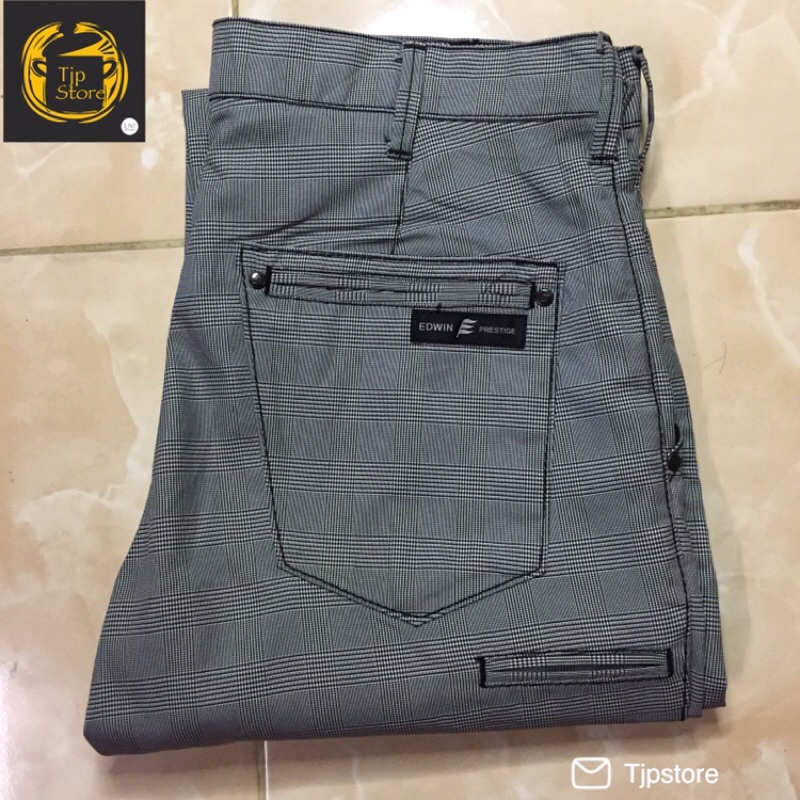 Celana Chino Tartan Second Bekas Branded pl Edwin Size 34