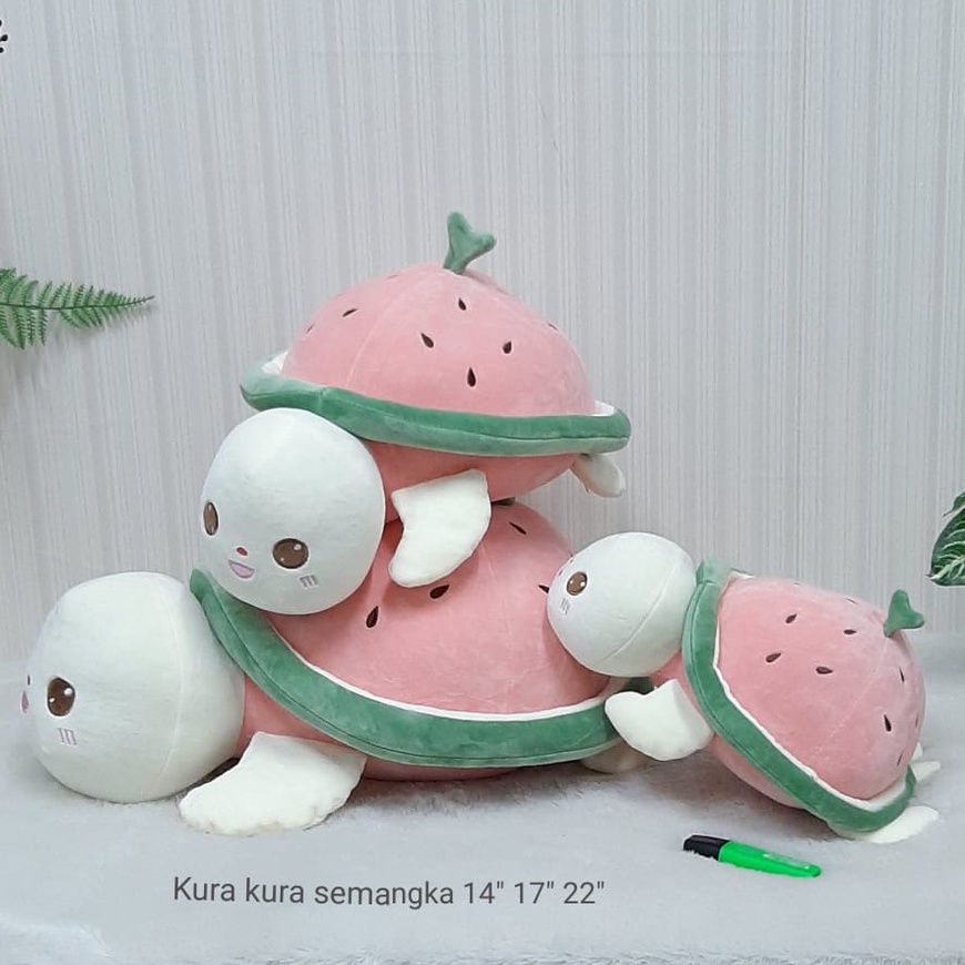 Boneka Kura Kura Semangka Size 22&quot;/28cm/boneka squirtle/boneka animal/boneka kado ultah/