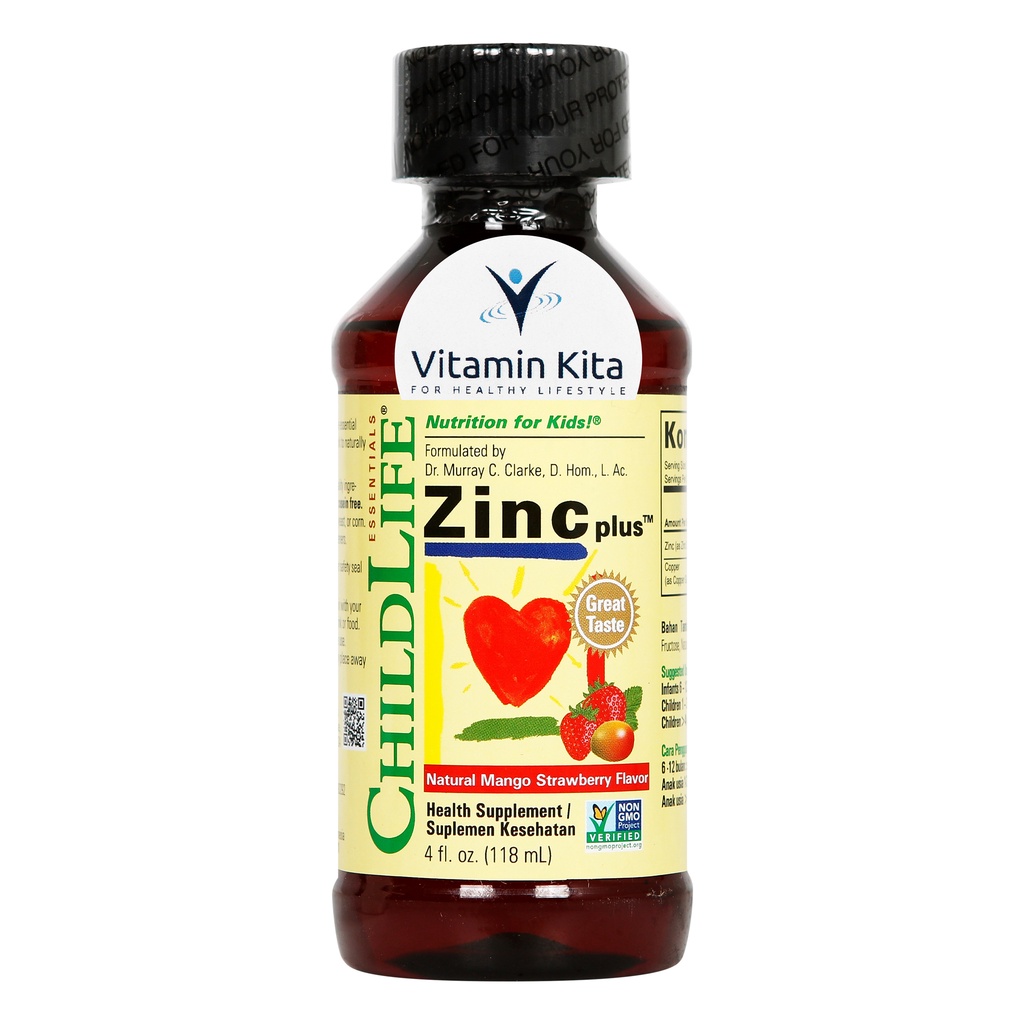 Jual CHILD LIFE ZINC PLUS NATURAL MANGO STRWABERRY FLAVOUR 118 ML
