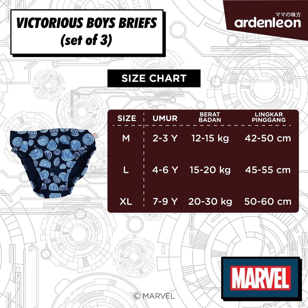 ARDENLEON x MARVEL Red Boys Briefs 2.0