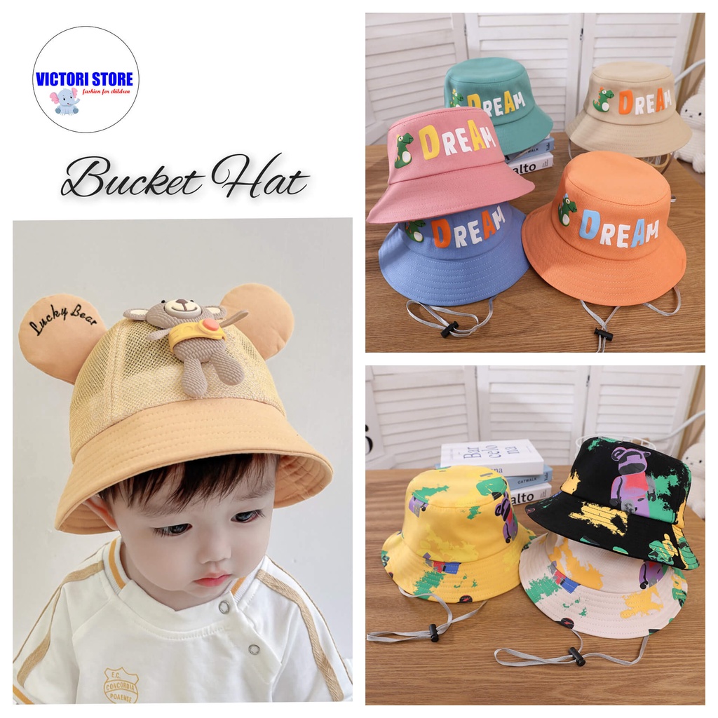 Topi Bucket Anak Topi Anak Import Victori Fashion Bucket Hat