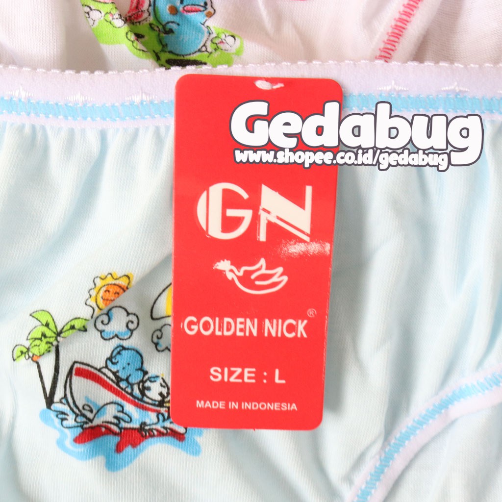 3 Pcs - Celana dalam anak Golden Nick 1134 Celana Dalam Anak Remaja Warna Muda | Gedabug