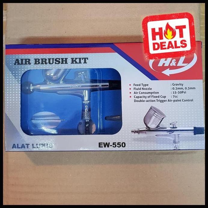 

Air Brush Kit Pen Brush Spray Gun Lukis Merk H&L Best Product