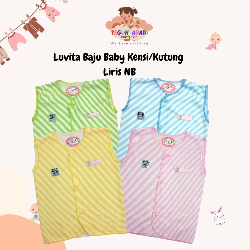 Luvita Baju Bayi Kutung / Kensi New Born - 3pcs