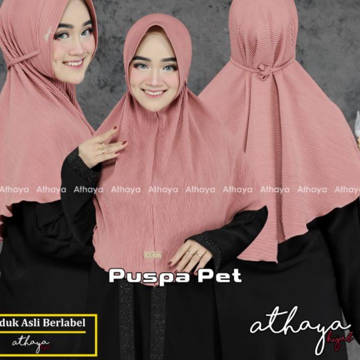 ⚡uper Kejutan ATHAYA BERGO PET PLISKET••Hijab bergo plisket••Plisket lidi produck terbaik