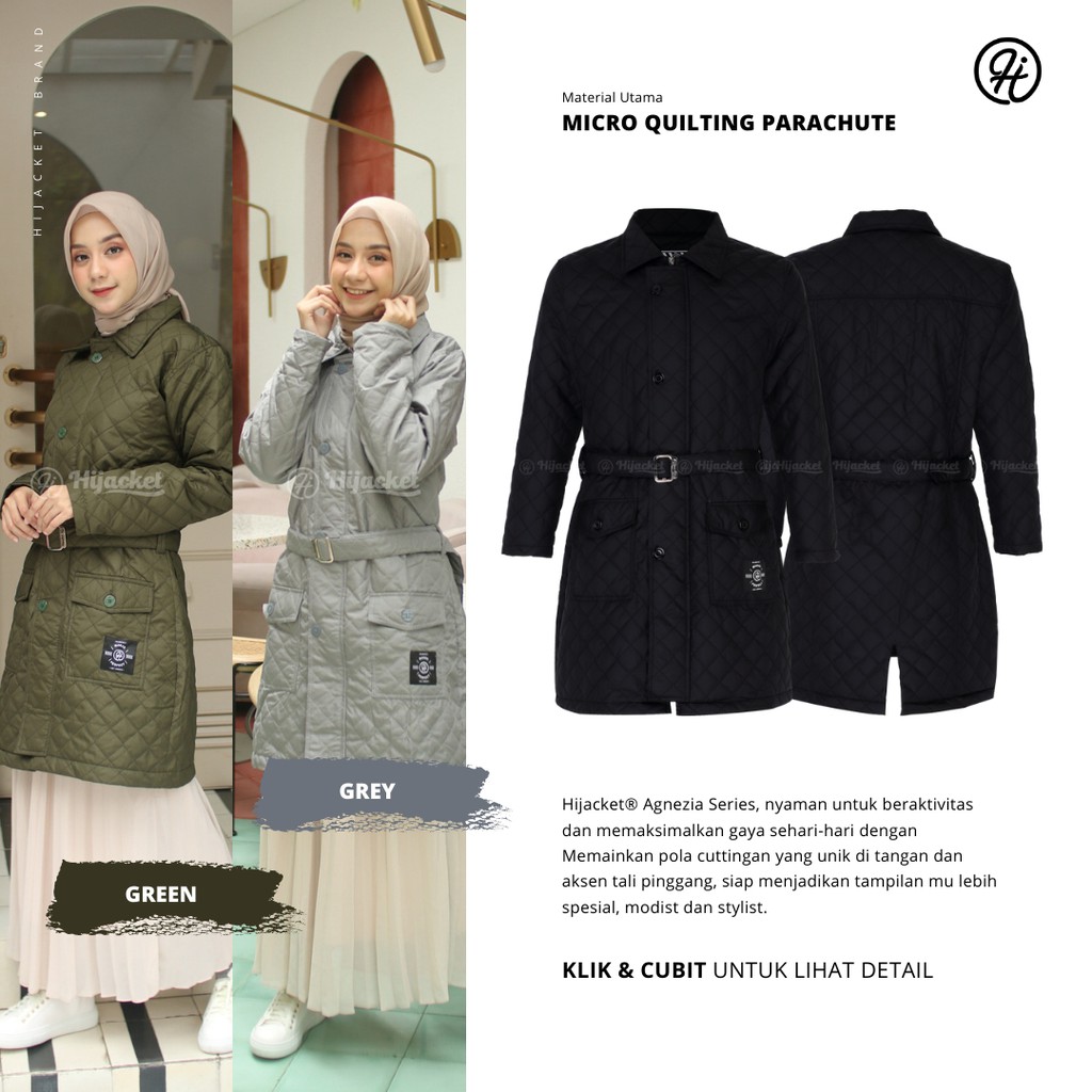 ✅Beli 1 Bundling 4✅ Hijacket AGNEZIA Original Jacket Hijaber Jaket Wanita Muslimah Azmi Hijab-5