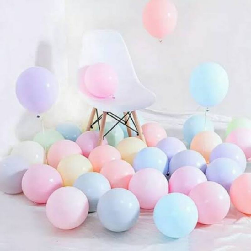 balon pastel isi 10 balon macarons balon pastel macaron isi 10 perset doff warna muda pastel