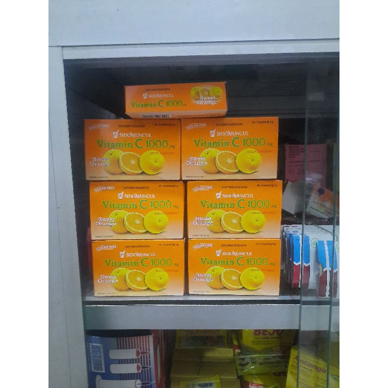 Vitamin C 1000 Sidomuncul Serbuk Jeruk multi fitamin Jaga Daya Tahan Tubuh