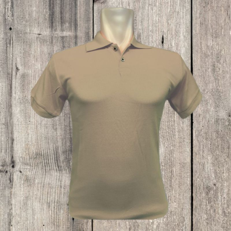 Polo Tshirt Pria Elegand Kaos kerah Polo Lengan Pendek Coklat Susu M  L XL XXL