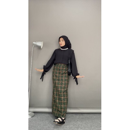 SOFIA BLOUSE Kemeja Polos Crinkle Airflow Ootd Casual Santai