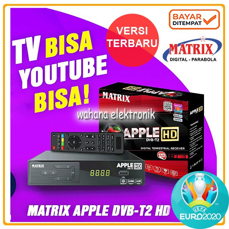 Set Top Box Matrix DVB T2 Apple NEW Receiver Siaran Digital Tv Terbaru Terlengkap Termurah Setbox