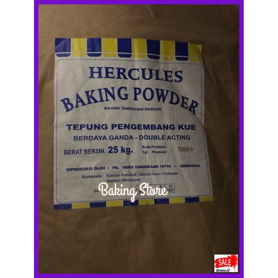 

DERPOWBAKING- BAKING POWDER HERCULES DOUBLE ACTING - REPACK 500GR -ASLIII.