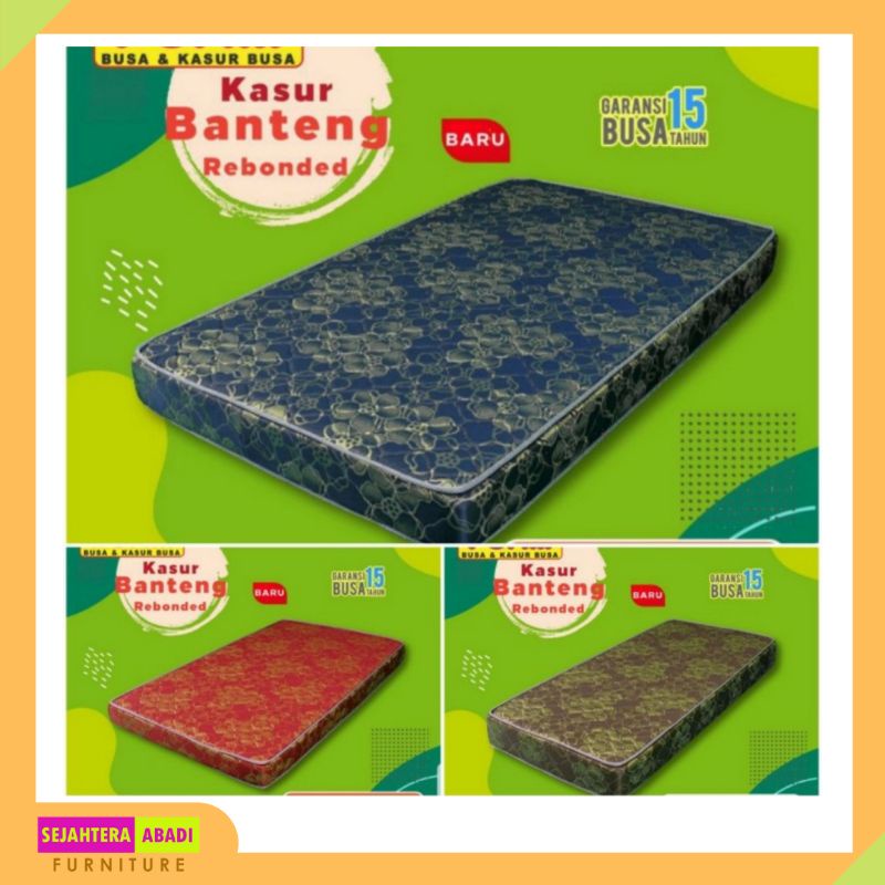 kasur busa rebounded orthopedic Banteng GMW Foam Rebonded R.70 Garansi 15th Free Bantal Guling