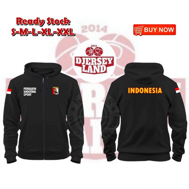 JAKET RESLETING PERBAKIN SHOOTING SPORT INDONESIA - HOODIE ZIPPER PERBAKIN