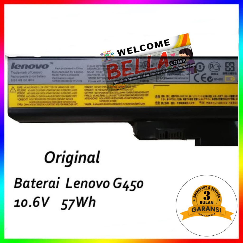 Baterai/batre/battery Laptop LENOVO 3000 G450 G430 G550 G530 Z360 B460 B550 original