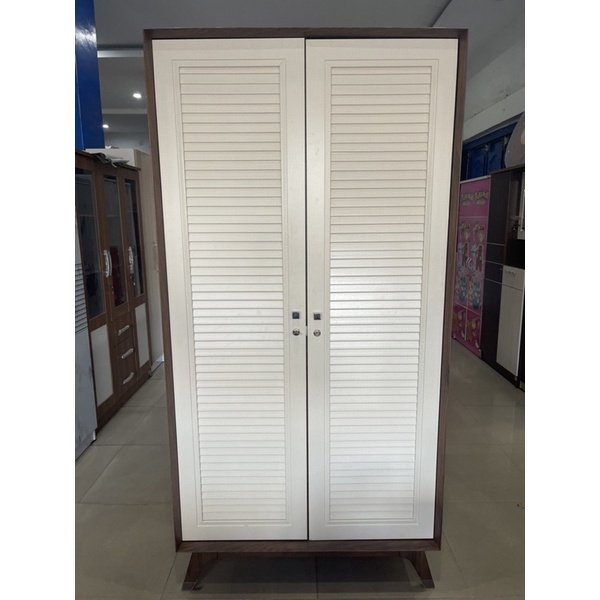 Lemari Pakaian Graver 2 Pintu Putih Jumbo