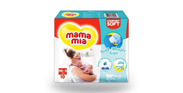 Mamamia Baby Diapers Soft Magic Tape S 10 Pcs | Shopee