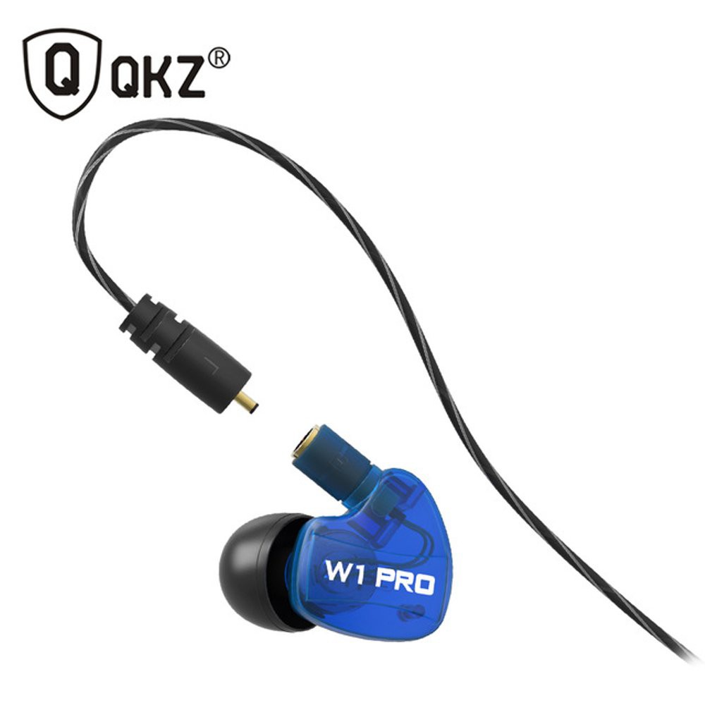 Bergaransi Qkz Earphone Olahraga Dengan Mic - Qkz-W1 Pro - Black - Blue - Red Technology Canggih