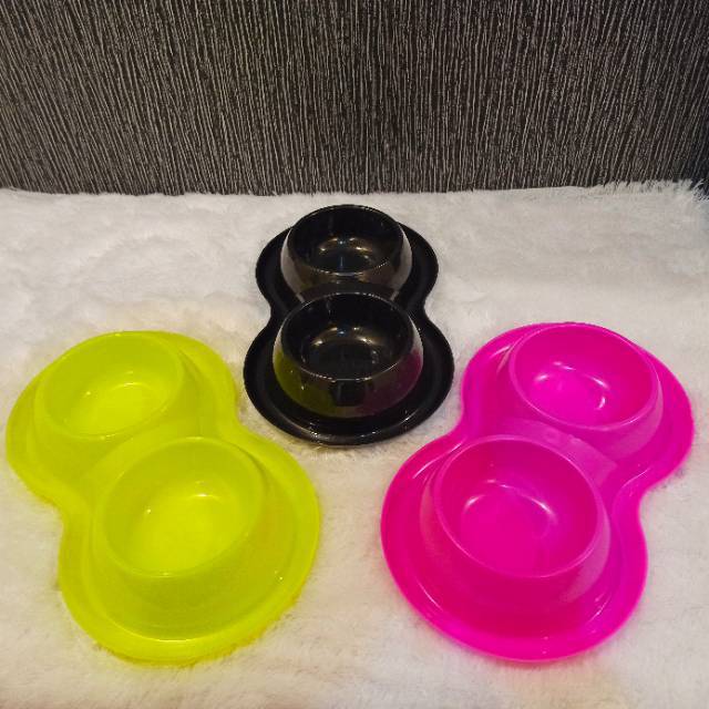 AKSESORIS KUCING MURAH TEMPAT MAKAN KUCING ANTI SEMUT DOUBLE PLATE AKSESORIS KUCING