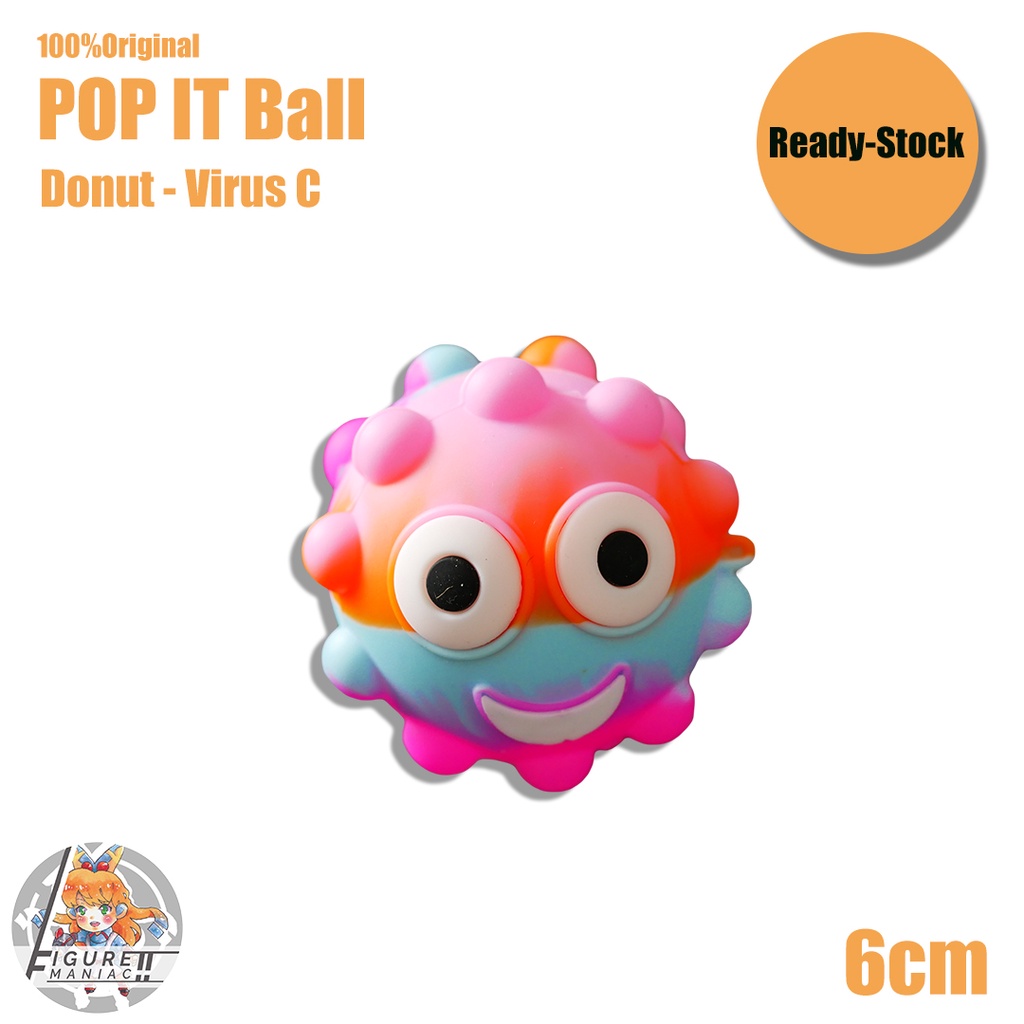 POP IT Ball Bola Virus Donat Donut Bekel Premium Mainan Anak Squishy