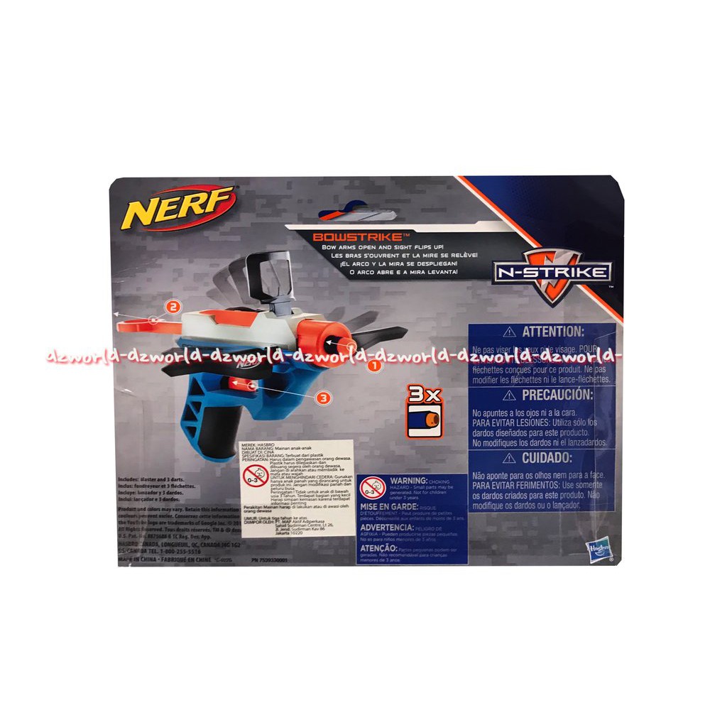 Nerf N-strike Bowstrike Pistol Mainan termasuk blaster dan 3Peluru Nerp