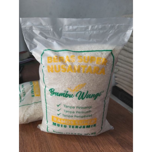 

Beras Ramos Super Merk Bambu Wangi 2,5 kg