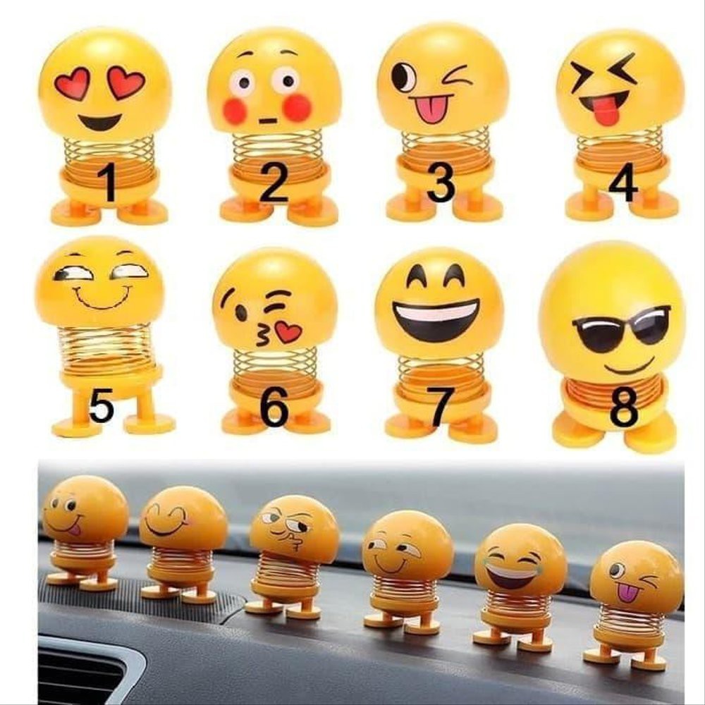 Unik Emoji Goyang Pajangan Dashboard Lucu Lucu Smile Limited