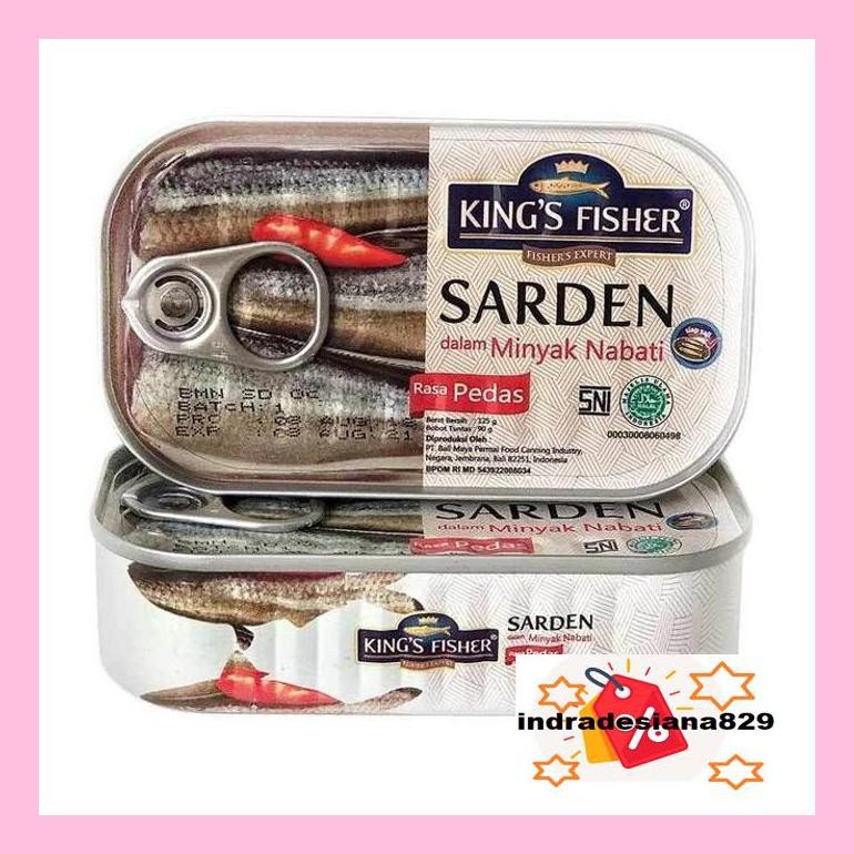 

T4Tkind King'S Fisher Sarden Mini Minyak Nabati Rasa Pedas Makanan Kaleng 125G Sotydr4