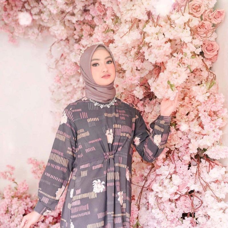 Lotus Dress Royal Brunette By Vanilla Hijab