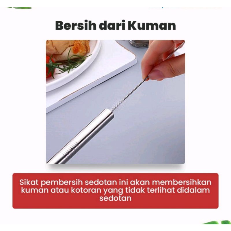 SIKAT PEMBERSIH SEDOTAN DOT BAYI STAINLESS PANJANG ANTI KARAT