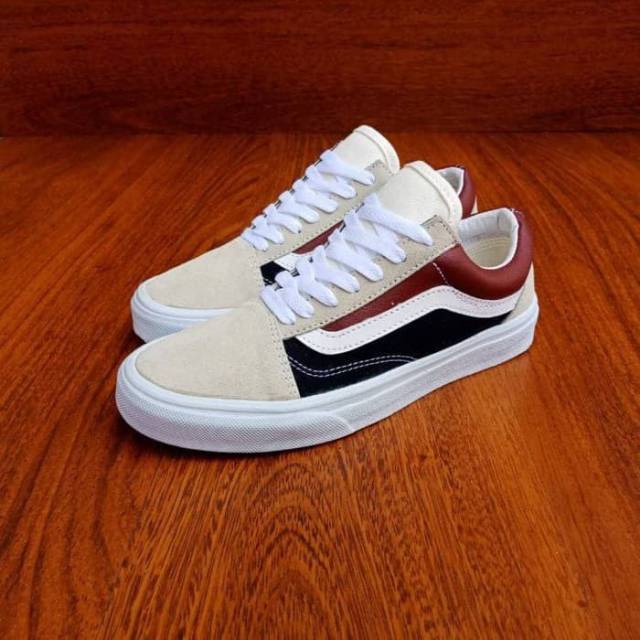 vans old skool white red