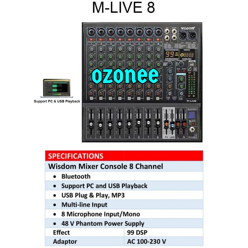 MIXER WISDPM M LIVE 8 M LIVE8 ORIGINAL 8 CHANNEL