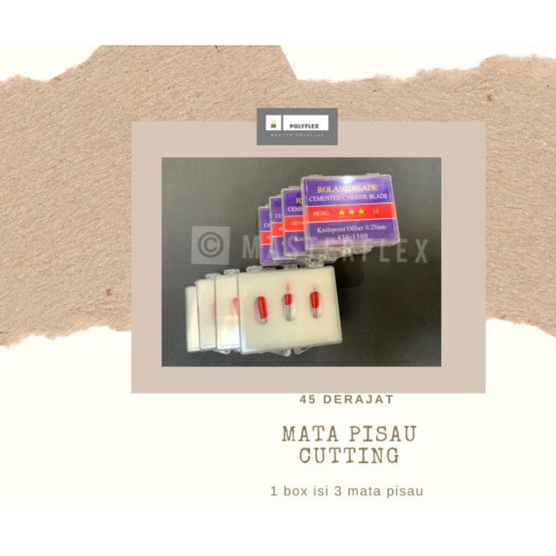 

Mata Pisau Mesin Cutting Sticker Jinka Roland Blade 45 derajat Per kotak Termurah