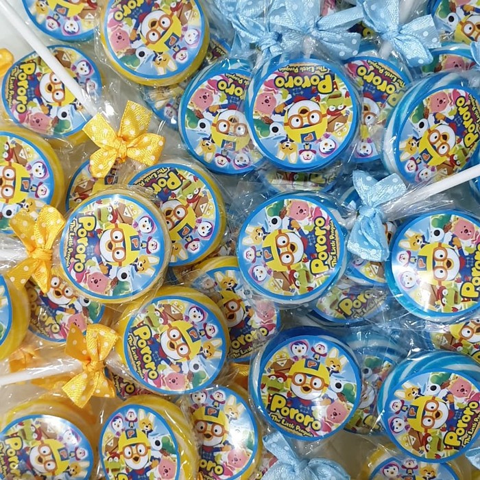 

Pororo Permen Lolipop Ulang Tahun Diameter 4cm isi 12pc HHR1618