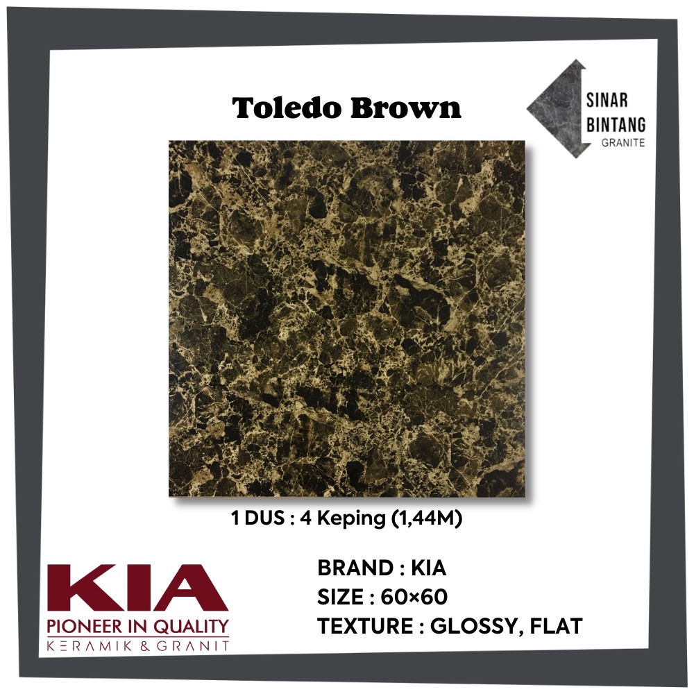 Granit 60X60 | Granit Lantai Toledo Brown KIA