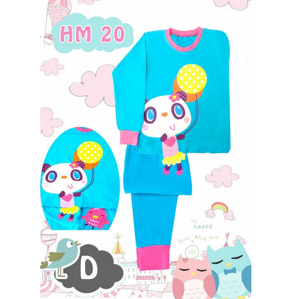 3Y - PANDA BAJU TIDUR ANAK CEWEK HELLO MINI HM20