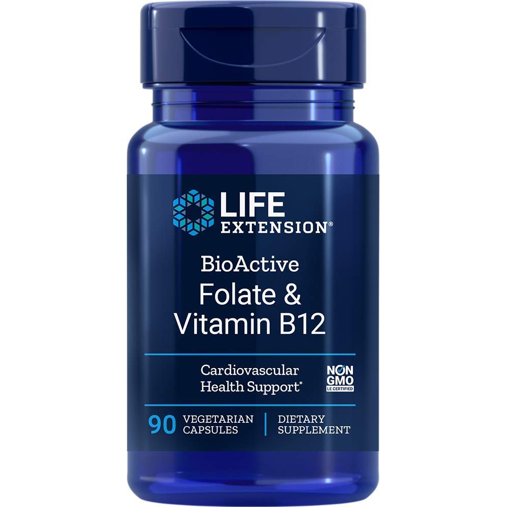 Life Extension BioActive Folate & Vitamin B12 90 capsules