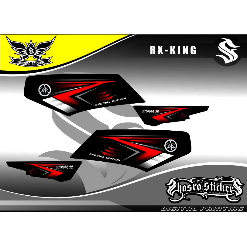 STRIPING THAILOOK VARIASI YAMAHA KING CUSTOM MOTIF RACING RX KING STRIPING