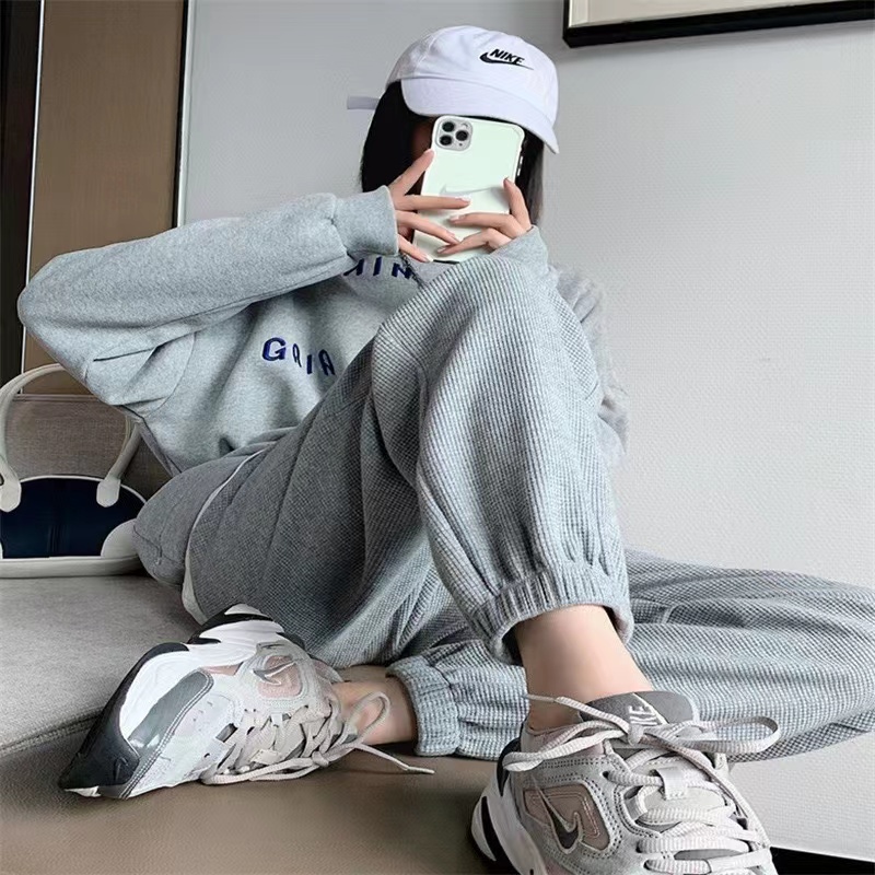 Oversized Joger Classic Waffle  Pants  Celana Panjang Wanita 2603